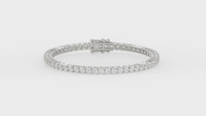 Classic 4 Prong Lab Grown Diamond Tennis Bracelet approx. 5 ct White Gold video