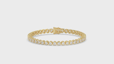 Lightweight Fusion Lab Grown Diamond Tennis Bracelet approx. 5 ct Yellow Gold video