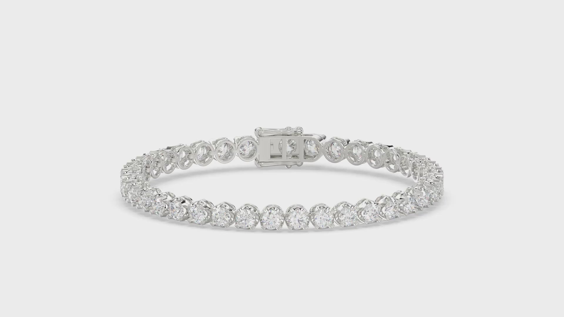 Lightweight Fusion Lab Grown Diamond Tennis Bracelet approx. 7 ct White Gold video