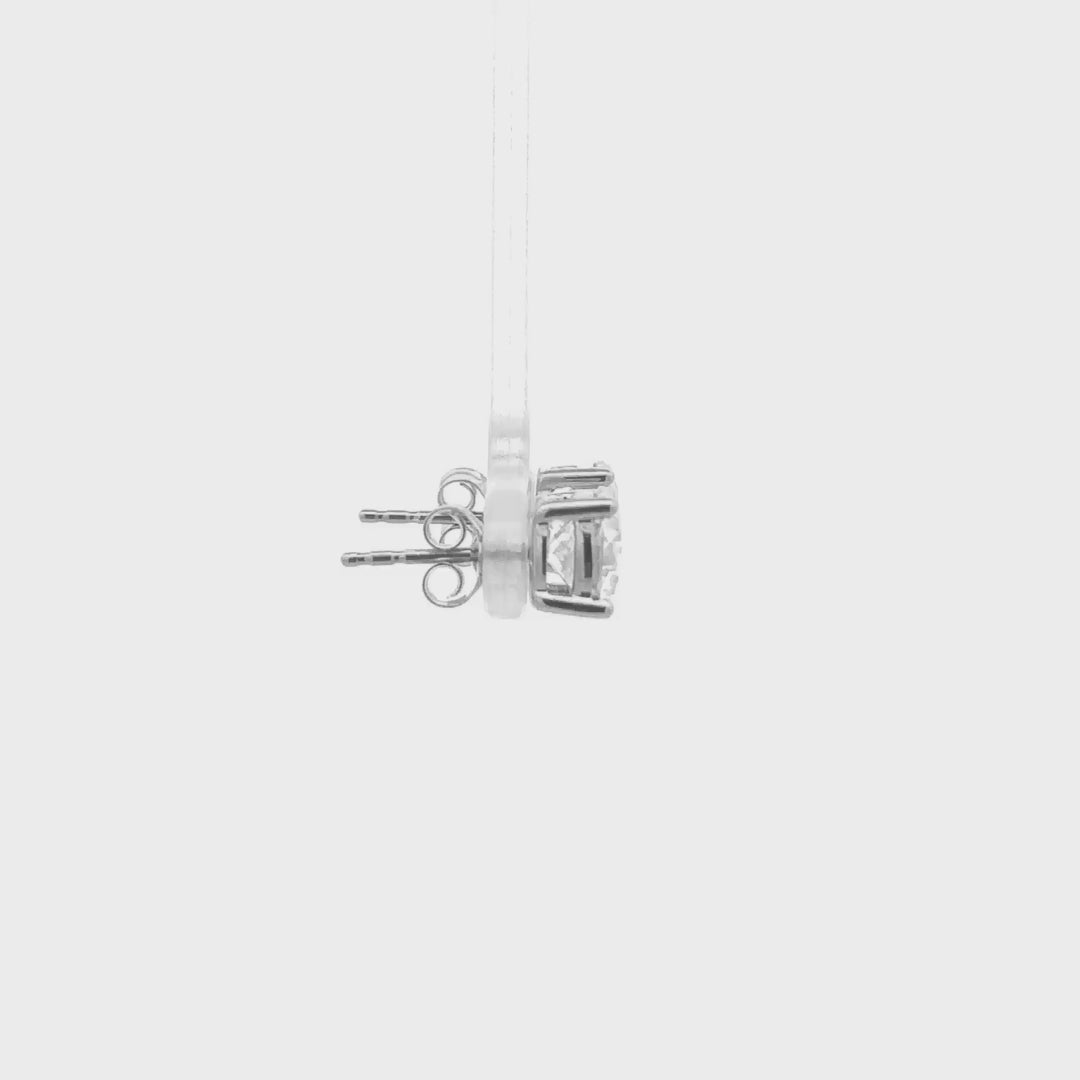 4-Prong Basket Round Brilliant 3 ct White Gold video