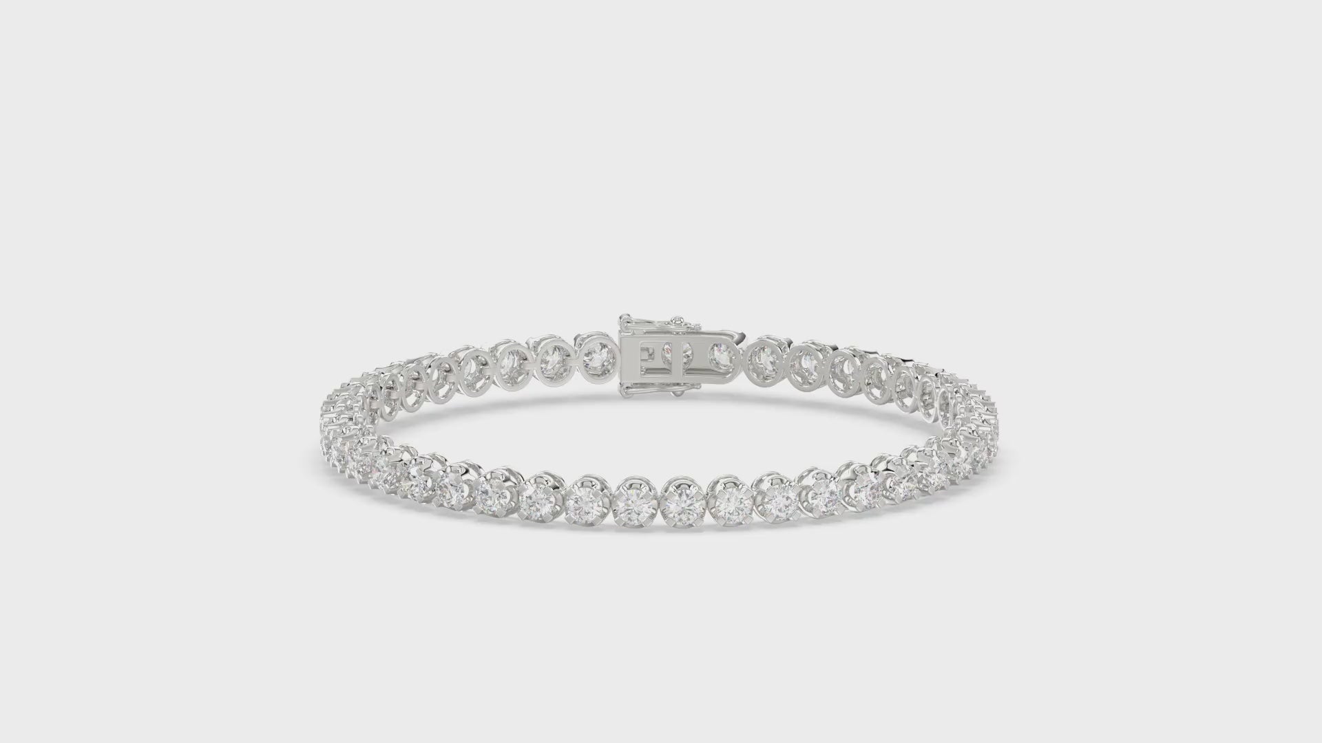 Lightweight Fusion Lab Grown Diamond Tennis Bracelet approx. 5 ct White Gold video