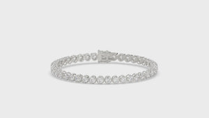 Lightweight Fusion Lab Grown Diamond Tennis Bracelet approx. 5 ct White Gold video