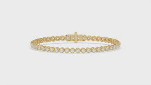 Lightweight Fusion Lab Grown Diamond Tennis Bracelet approx. 3 ct Yellow Gold video