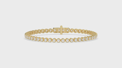 Lightweight Fusion Lab Grown Diamond Tennis Bracelet approx. 3 ct Yellow Gold video