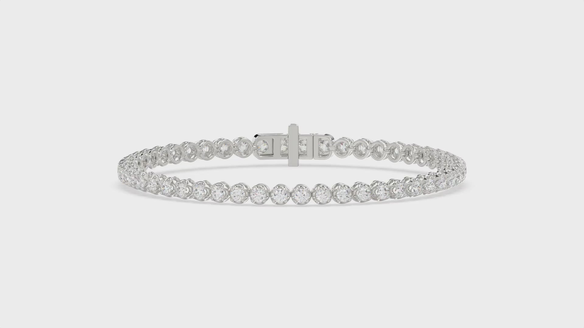 Lightweight Fusion Lab Grown Diamond Tennis Bracelet approx. 3 ct White Gold video