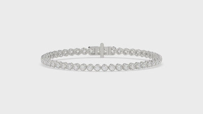 Lightweight Fusion Lab Grown Diamond Tennis Bracelet approx. 3 ct White Gold video