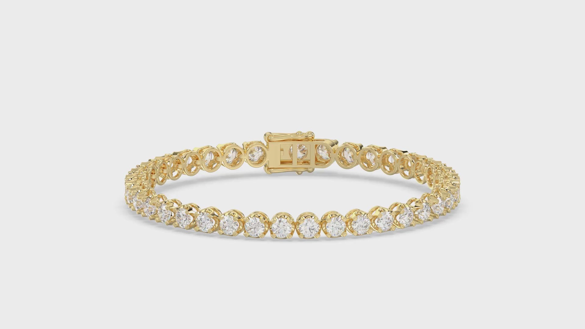 Lightweight Fusion Lab Grown Diamond Tennis Bracelet approx. 7 ct Yellow Gold video
