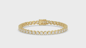 Lightweight Fusion Lab Grown Diamond Tennis Bracelet approx. 7 ct Yellow Gold video