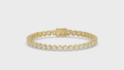 Lightweight Fusion Lab Grown Diamond Tennis Bracelet approx. 7 ct Yellow Gold video